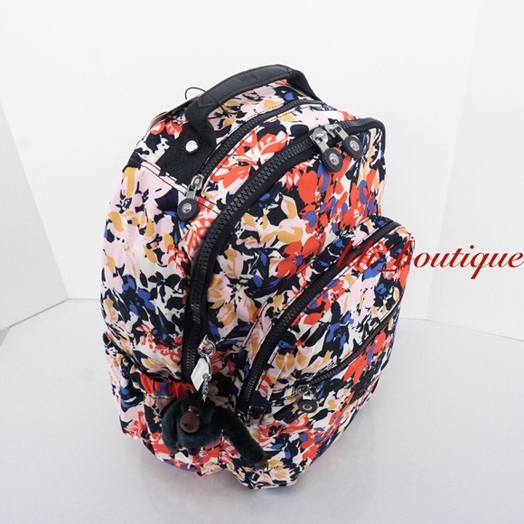 NWT Kipling BP4361 Seoul Go Backpack Laptop Travel Bag Polyester Splashy Posies - Picture 4 of 12